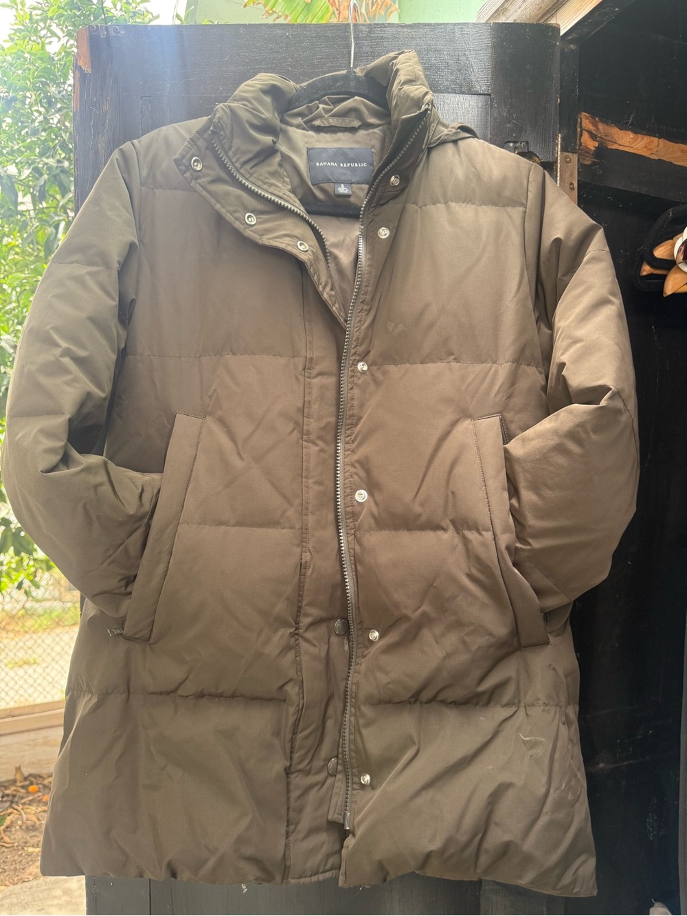 Banana Republic Olive Puffer Jacket